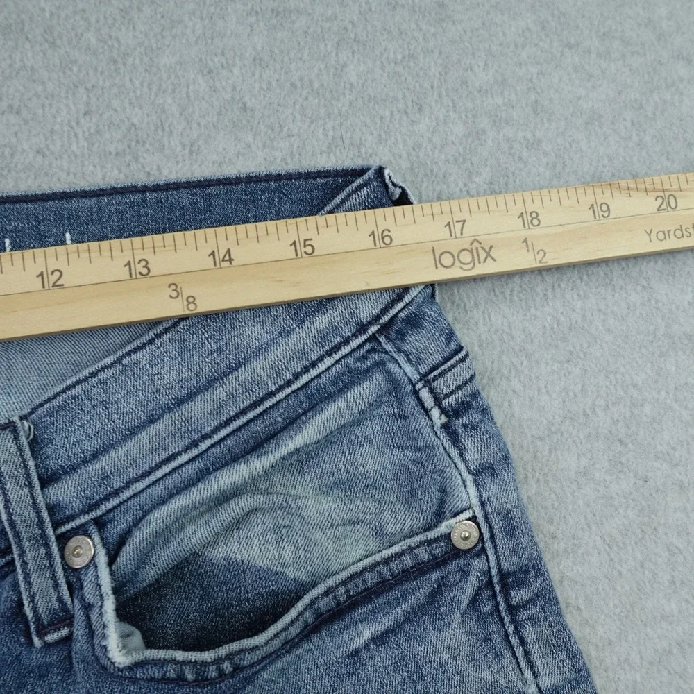 7 For All Mankind Jeans Mens 33 Blue Standard Straight Leg Button Fly Denim
